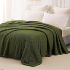 Whale Flotilla Twin Size Fuzzy Fleece Blanket, Fluffy Warm Soft Jacquard Bed - Image 4