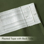 MIULEE Olive Green Back Tab Blackout Curtains 90 Inches Long 2 Panels Set - Image 4