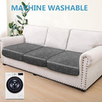 Leather Look Couch Cushion Covers Sofa Seat Slipcovers Sets Couches Furniture - Image 2
