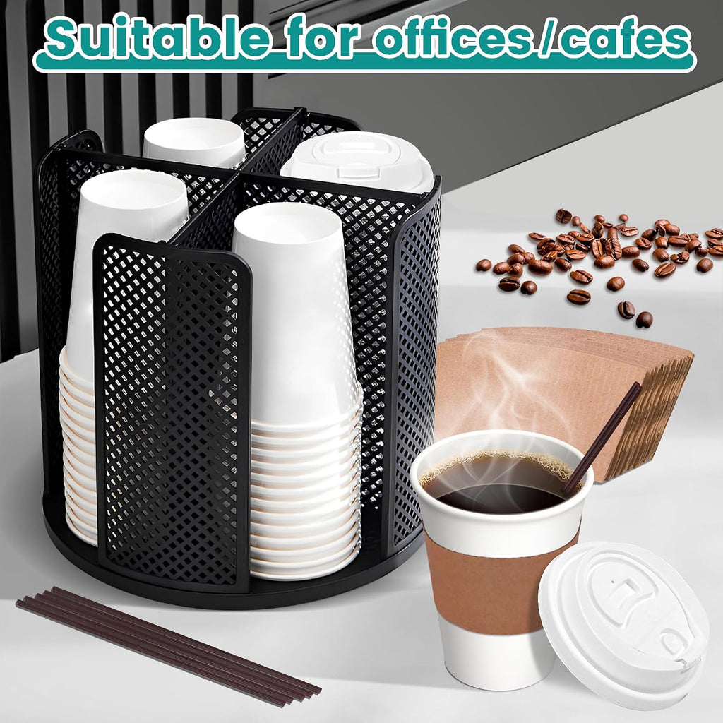 12OZ Disposable Coffee Cups with Lids and Sleeves, 50 Pack Heat Resistant and Leak-Proof To Go Cups for Party Supplies, Office, Cafe