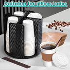 12OZ Disposable Coffee Cups with Lids and Sleeves, 50 Pack Heat Resistant and Leak-Proof To Go Cups for Party Supplies, Office, Cafe