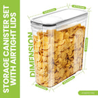 Utopia Kitchen Cereal Containers Storage Set with Lids, 4 Pack, 4L (135 Oz)