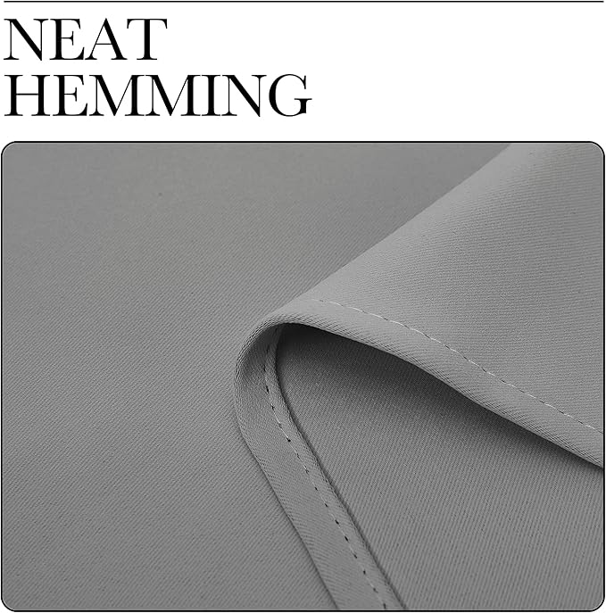 NICETOWN Silver Grey Room Darkening Curtain Panels 90" Long - Image 7