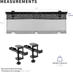 VIVO Clamp-on Mesh Net Cable Management Holder, 44", Holds 11 lbs