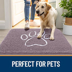 OLANLY Dog Door Mat for Muddy Paws 36x24, Paw Print Design, Absorbs Moisture - Image 6