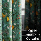 Topfinel 54 Inches Long Short Floral Spring Curtains - Image 4