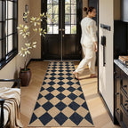 Lahome Colette Checkered Easy Jute Runner Rug, 2x8 Hallway Kitchen Runner Rug - Image 7