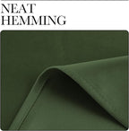 NICETOWN Dark Green Blackout Cafe Satin Curtains - Image 7