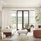 Nanspring Warm Beige Linen Curtains 108 Inches Long - Image 8