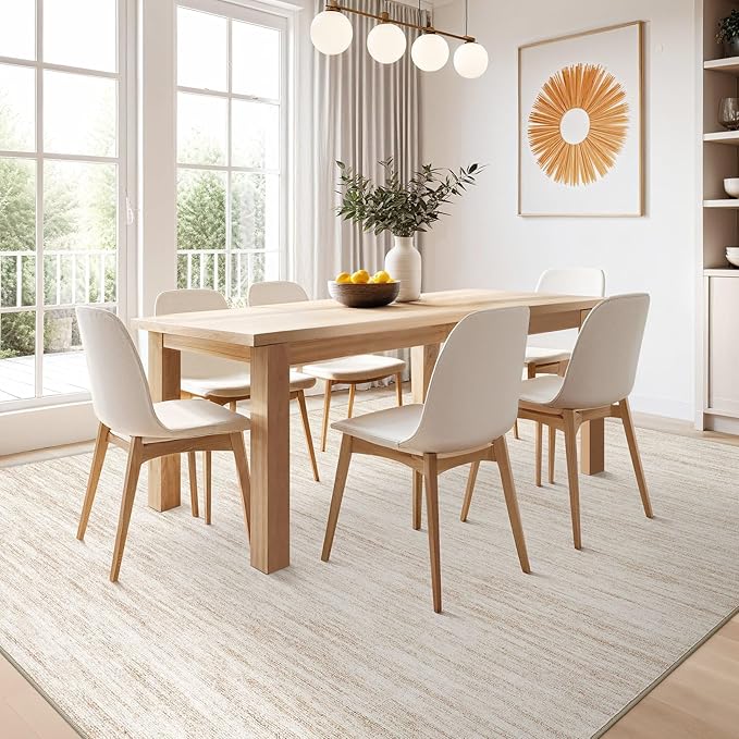 Nakagishi 6X9 Area Rugs Living Room: Washable Large Vintage Rug Neutral - Image 6