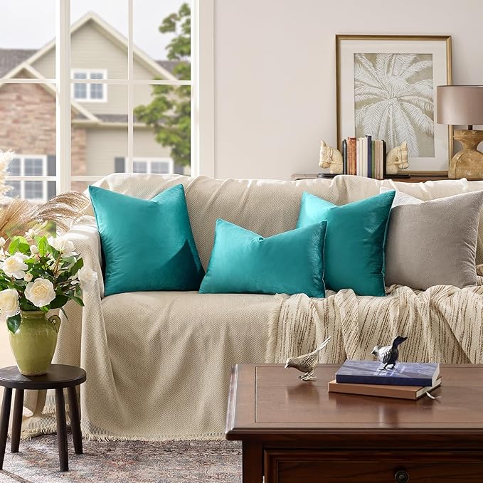 GIGIZAZA Decorative Small Lumbar Pillow Covers, Sofa Throw 12 X 20 Pillow Covers - Image 2