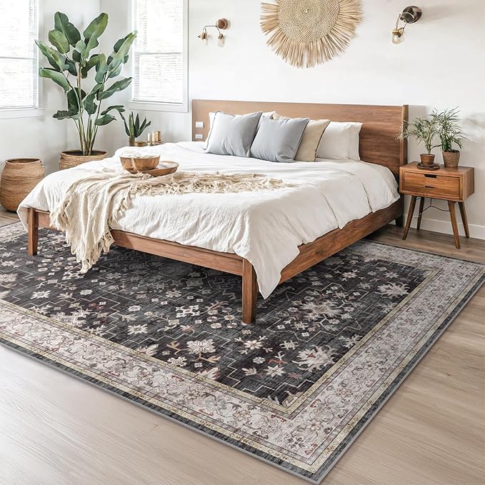 Boho Black Rug for Living Room - Image 8