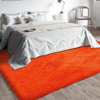 Orange Shag Area Rugs for Bedroom Living Room, 5X8 Ultra Soft Fluffy Area Rugs - Image 8