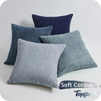 Topfinel Decorative Throw Pillow Covers Dusty Blue Navy Series 18x18 Inch Set - Image 8