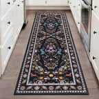 HEBE Washable Hallway Runner Rug 2'x 6' Non Slip Kitchen Rugs Runner, Low Pile by HEBE