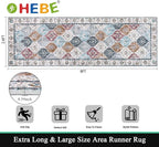 HEBE Hallway Runner Rug 2'8"x8' Washable Vintage Distressed Area Rugs Non Slip - Image 2