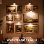 4-Pack Picture Lights for Wall, Rechargeable Wireless Poster Lights, White