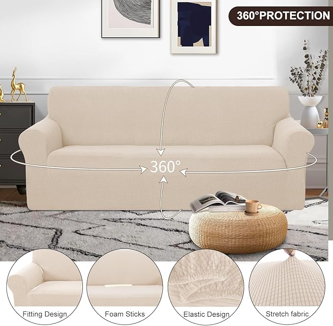 U-NICE HOME Stretch Couch Cover Sofa Cover Sofa Slipcover Furniture Protector - Image 3