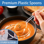 BYSNOW Extra Heavy Duty Plastic Silverware