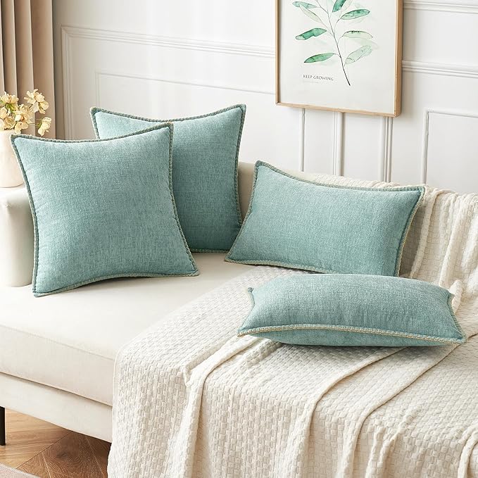 MIULEE Pack of 2 Couch Throw Pillow Covers Farmhouse Decorative Pillow Covers - Image 5