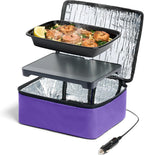 HOTLOGIC Mini Heated Lunch Box - Portable Electric Food Warmer for Men and Women - Great for Work, Office, and Construction - Cook, Reheat, and Eat on the Go - 120V - Blue