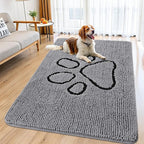 Smiry Dog Door Mat for Muddy Paws, Absorbent Dirt Trapper Non Slip Quick Dry by Smiry