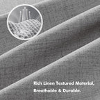 MIULEE 100% Blackout Linen Curtains - Image 3