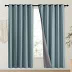NICETOWN 100% Absolutely Blackout Linen Curtains - Image 2