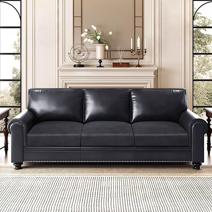 Leather Look Couch Cushion Covers Sofa Seat Slipcovers Sets Couches Furniture - Image 2
