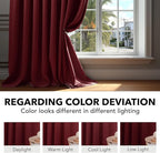 Deconovo Blackout Curtains, Thermal Insulated, W70 x L95 2 Panels, Back Tab - Image 6