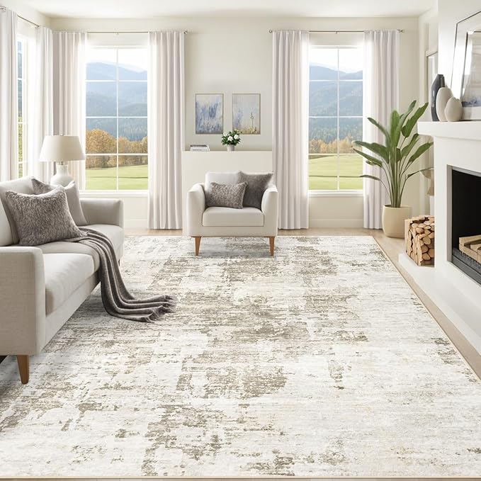 XLUEZ 8x10 Area Rugs for Living Room, Washable Modern Abstract Large Area Rug by XLUEZ