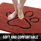 Smiry Dog Door Mat for Muddy Paws, Absorbent Dirt Trapper Non Slip Quick Dry - Image 3