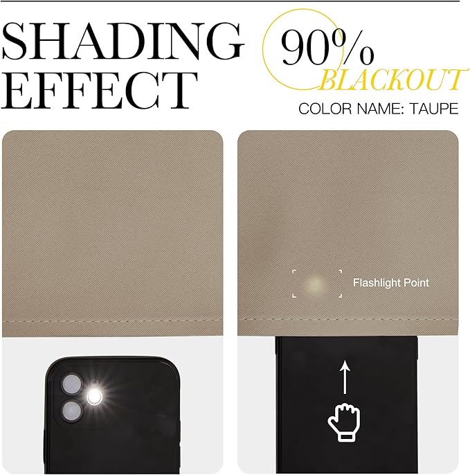 NICETOWN Window Curtains for Bedroom, 2 Panels, W42 x L48 -Inch, Home - Image 4