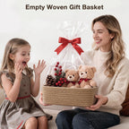 3 Pack Small Woven Storage Baskets for Organizing, Shelf Baskets, Brown