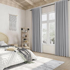 Guken Grey 100% Blackout Curtains 96 Inch Length 2 Panels Set - Image 8