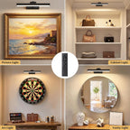 Picture Light for Wall, 4000mAh, 13.8 Inch, 2 Pack, Black