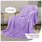 4 Pack Fleece Throw Blankets 50x60 Inches - Image 3