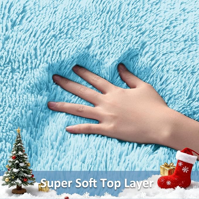 Ophanie 8x10 Light Blue Area Rugs - Image 2