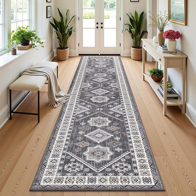 HEBE Washable Kitchen Rugs Runner 2'x 10', Non Slip Hallway Runner Rug by HEBE