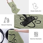 Smiry Dog Door Mat for Muddy Paws, Absorbent Dirt Trapper Non Slip Quick Dry - Image 6