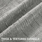 decorUhome Textured Chenille Throw Pillow Covers 18x18 Set of 2 Grey