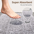 48x32 Large Bathroom Rugs Washable Non Slip, Light Grey Bath Mat - Image 7