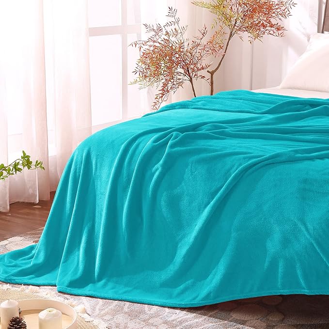 BEDELITE Fleece Blankets Twin Size Teal Throw Blankets - Image 5
