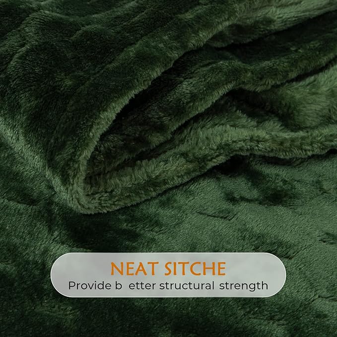 TOONOW Fleece Blanket Textured Fuzzy Plush Throw Blanket Twin Size 60" x 80" - Image 5