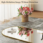DUMOS 64"x21" Arched Full Length Floor Mirror, Full Body Mirror, Gold