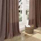 Mocha Mousse Curtains 102 Inches Long 2 Panel Set Back Tab Rod Pocket Linen - Image 6