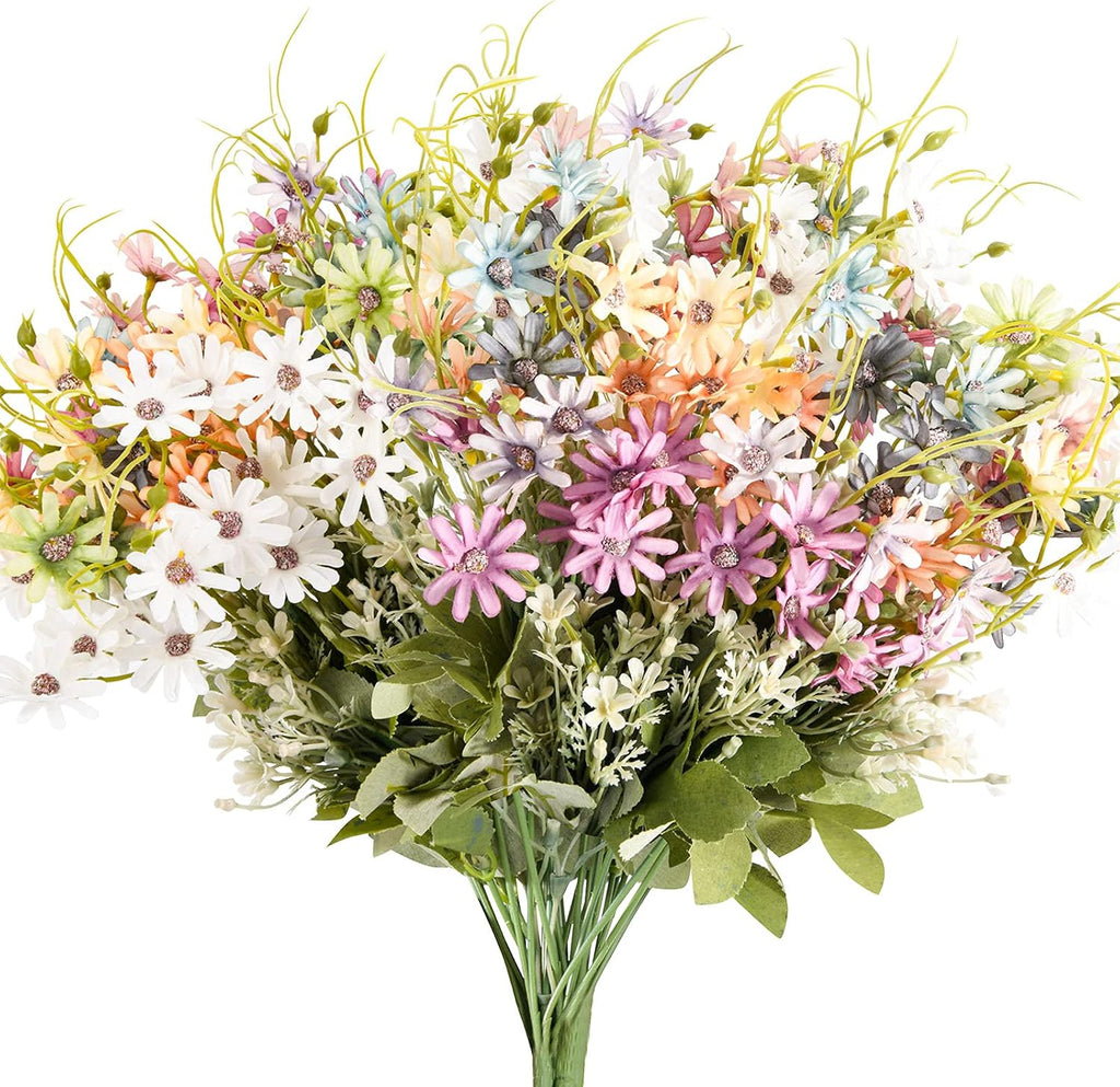6 Pcs Fake Wildflowers, Artificial Silk Wild Flowers, Spring Summer