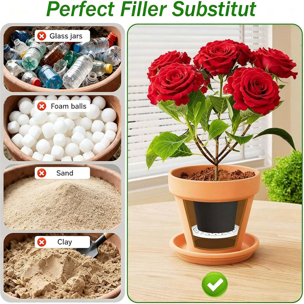 Set of 3, 16.5-inch Stainless Steel Round Plant Pot Risers