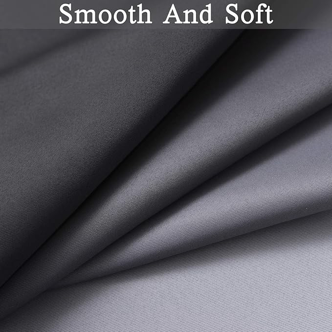 SimpleHome 84 Inch Long Ombre Blackout Curtains Gradient White and Black Room - Image 6