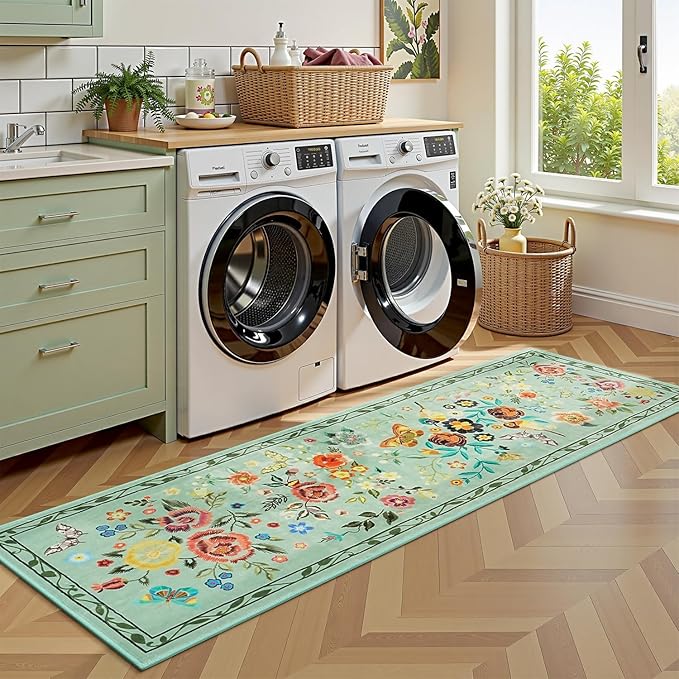 Rugflix 2x6 Runner Rug for Hallway, Washable Kitchen Runner Non Slip, Soft Low - Image 8